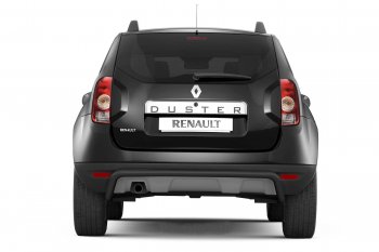 4 299 р. Защита заднего бампера Petroil Tuning (d51) Renault Duster HS дорестайлинг (2010-2015) (Сталь с полимерным покрытием, цвет: Серебристый (Искра))  с доставкой в г. Новочеркасск. Увеличить фотографию 1