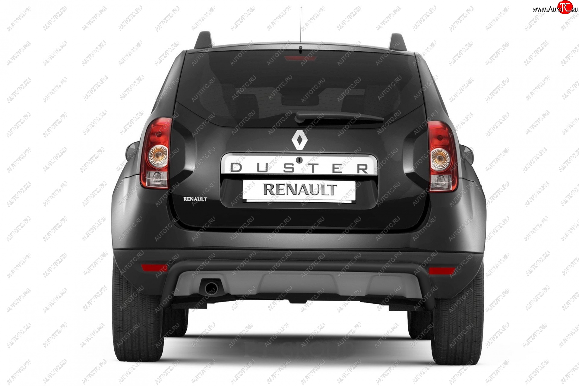 4 299 р. Защита заднего бампера Petroil Tuning (d51) Renault Duster HS дорестайлинг (2010-2015) (Сталь с полимерным покрытием, цвет: Серебристый (Искра))  с доставкой в г. Новочеркасск