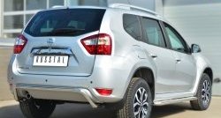 10 399 р. Защита заднего бампера (Ø42 мм волна, нержавейка) Russtal Nissan Terrano D10 дорестайлинг (2013-2016)  с доставкой в г. Новочеркасск. Увеличить фотографию 4