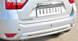 9 349 р. Одинарная защита заднего бампера из трубы диаметром 42 мм Russtal Nissan Terrano D10 дорестайлинг (2013-2016)  с доставкой в г. Новочеркасск. Увеличить фотографию 2