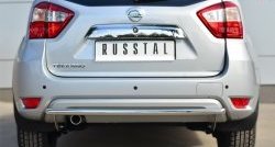 9 349 р. Одинарная защита заднего бампера из трубы диаметром 42 мм Russtal Nissan Terrano D10 дорестайлинг (2013-2016)  с доставкой в г. Новочеркасск. Увеличить фотографию 1