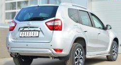 11 449 р. Одинарная защита заднего бампера из трубы диаметром 63 мм Russtal Nissan Terrano D10 дорестайлинг (2013-2016)  с доставкой в г. Новочеркасск. Увеличить фотографию 4