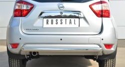 11 449 р. Одинарная защита заднего бампера из трубы диаметром 63 мм Russtal Nissan Terrano D10 дорестайлинг (2013-2016)  с доставкой в г. Новочеркасск. Увеличить фотографию 1