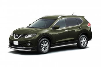 25 699 р. Защита порогов вогнутая из трубы Ø63 Petroil Tuning  Nissan X-trail  3 T32 (2013-2022) дорестайлинг, рестайлинг (Нержавеющая полированная сталь)  с доставкой в г. Новочеркасск. Увеличить фотографию 2