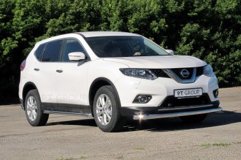 25 699 р. Защита порогов вогнутая из трубы Ø63 Petroil Tuning  Nissan X-trail  3 T32 (2013-2022) дорестайлинг, рестайлинг (Нержавеющая полированная сталь)  с доставкой в г. Новочеркасск. Увеличить фотографию 3