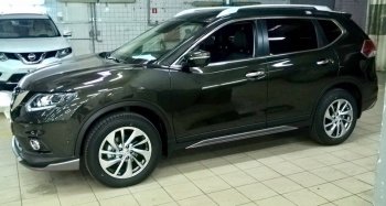 7 949 р. Пластиковые порожки АвтоКрат Nissan X-trail 3 T32 рестайлинг (2017-2022) (Неокрашенные)  с доставкой в г. Новочеркасск. Увеличить фотографию 3