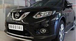 12 999 р. Защита переднего бампера (Ø42 мм волна, нержавейка) SLITKOFF Nissan X-trail 3 T32 дорестайлинг (2013-2018)  с доставкой в г. Новочеркасск. Увеличить фотографию 2