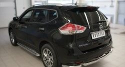 12 599 р. Одинарная защита заднего бампера из трёх труб диаметром 63 мм SLITKOFF  Nissan X-trail  3 T32 (2017-2022) рестайлинг  с доставкой в г. Новочеркасск. Увеличить фотографию 4