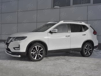 18 299 р. Защита переднего бампера (Ø63 мм, нержавейка) SLITKOFF Nissan X-trail 3 T32 дорестайлинг (2013-2018)  с доставкой в г. Новочеркасск. Увеличить фотографию 2