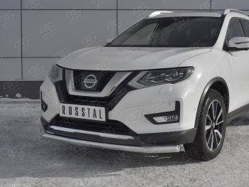 18 299 р. Защита переднего бампера (Ø63 мм, нержавейка) SLITKOFF Nissan X-trail 3 T32 дорестайлинг (2013-2018)  с доставкой в г. Новочеркасск. Увеличить фотографию 4