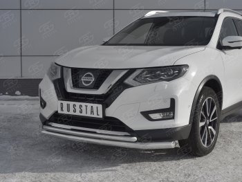 15 799 р. Защита переднего бампера (Ø63 и 42 мм) Nissan X-trail 3 T32 дорестайлинг (2013-2018)  с доставкой в г. Новочеркасск. Увеличить фотографию 4