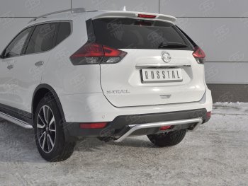 12 349 р. Защита заднего бампера (Ø42 мм волна, нержавейка) SLITKOFF Nissan X-trail 3 T32 рестайлинг (2017-2022)  с доставкой в г. Новочеркасск. Увеличить фотографию 4