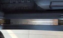 2 399 р. Накладки на порожки автомобиля СТ v2  Nissan X-trail  3 T32 (2017-2022) рестайлинг  с доставкой в г. Новочеркасск. Увеличить фотографию 2