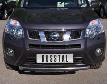 13 549 р. Защита переднего бампера (Ø76 мм, нержавейка) Russtal Nissan X-trail 2 T31 рестайлинг (2010-2015)  с доставкой в г. Новочеркасск. Увеличить фотографию 2