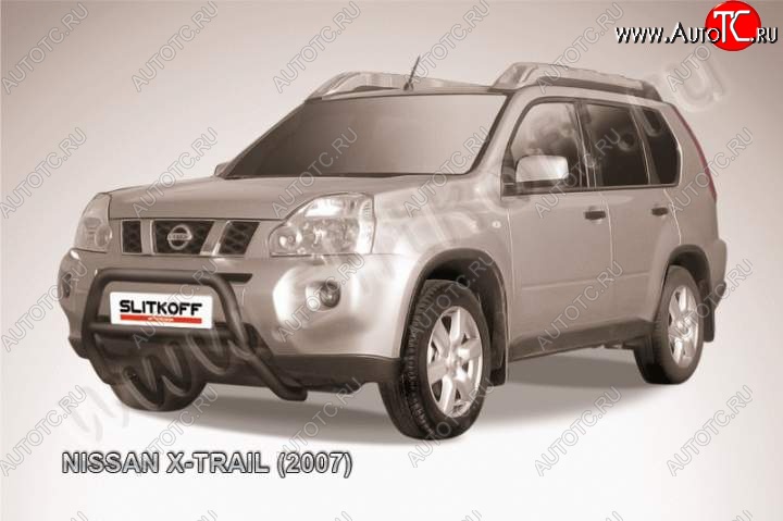 14 999 р. Кенгурятник d57 низкий  Nissan X-trail  2 T31 (2007-2011) дорестайлинг (Цвет: серебристый)  с доставкой в г. Новочеркасск