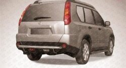 7 899 р. Одинарная защита заднего бампера из трубы диаметром 57 мм Slitkoff  Nissan X-trail  2 T31 (2007-2011) дорестайлинг (Цвет: нержавеющая полированная сталь)  с доставкой в г. Новочеркасск. Увеличить фотографию 1