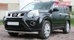 15 254 р. Защита переднего бампера одинарная Souz-96 (d76) Nissan X-trail 2 T31 рестайлинг (2010-2015)  с доставкой в г. Новочеркасск. Увеличить фотографию 2