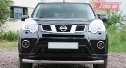 15 254 р. Защита переднего бампера одинарная Souz-96 (d76) Nissan X-trail 2 T31 рестайлинг (2010-2015)  с доставкой в г. Новочеркасск. Увеличить фотографию 3