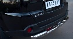 14 799 р. Защита заднего бампера (2 трубы Ø63, нержавейка) SLITKOFF  Nissan X-trail  2 T31 (2010-2015) рестайлинг  с доставкой в г. Новочеркасск. Увеличить фотографию 2