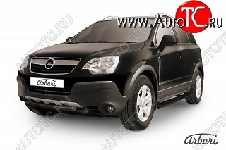 7 703 р. Защита переднего бампера Arbori (черная, 2 трубы d57 и 57 mm)  Opel Antara (2006-2010)  с доставкой в г. Новочеркасск