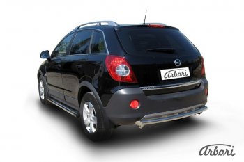 9 809 р. Защита заднего бампера Arbori (нержавейка, 1 труба d57 mm). Opel Antara (2006-2010)  с доставкой в г. Новочеркасск. Увеличить фотографию 2