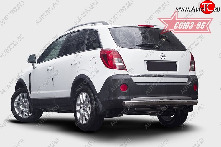 13 994 р. Защита заднего бампера из овальной трубы Souz-96 (в 76х42) Opel Antara рестайлинг (2010-2015)  с доставкой в г. Новочеркасск