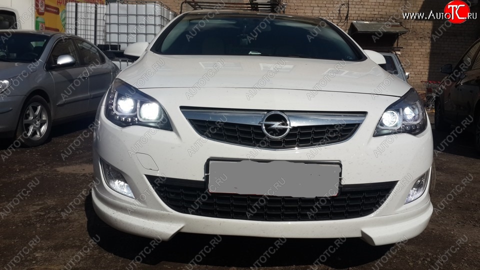 5 499 р. Накладка на передний бампер RIEGER Opel Astra J хэтчбек 5 дв.  рестайлинг (2012-2017) (Неокрашенная)  с доставкой в г. Новочеркасск