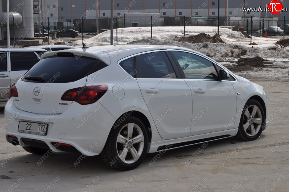 5 499 р. Пороги накладки RIEGER Opel Astra J хэтчбек 5 дв.  рестайлинг (2012-2017) (Неокрашенные)  с доставкой в г. Новочеркасск