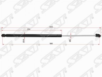 659 р. Газовый упор крышки багажника SAT  Opel Astra  J (2009-2017) хэтчбек 5 дв. дорестайлинг, хэтчбек 5 дв.  рестайлинг  с доставкой в г. Новочеркасск. Увеличить фотографию 1