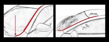 Водостоки лобового стекла Стрелка 11 Opel Astra J универсал дорестайлинг (2009-2012)