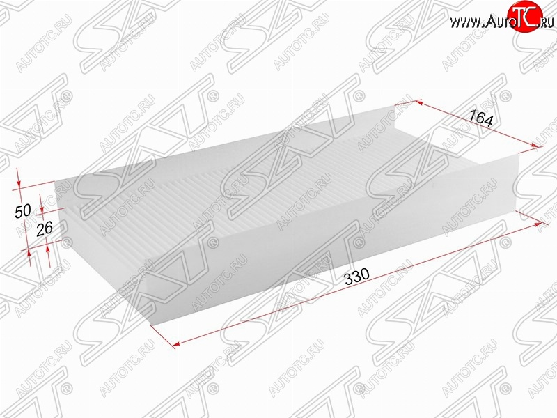 278 р. Фильтр салонный SAT (330х164х50/26 mm)  Opel Corsa  C - Vectra  C  с доставкой в г. Новочеркасск