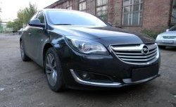 1 539 р. Сетка на бампер (рестайлинг) Russtal (хром) Opel Insignia A дорестайлинг седан (2008-2013)  с доставкой в г. Новочеркасск. Увеличить фотографию 2