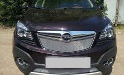 1 539 р. Нижняя сетка на бампер Russtal (хром) Opel Mokka  дорестайлинг (2012-2016)  с доставкой в г. Новочеркасск. Увеличить фотографию 2