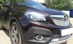 1 539 р. Нижняя сетка на бампер Russtal (хром) Opel Mokka  дорестайлинг (2012-2016)  с доставкой в г. Новочеркасск. Увеличить фотографию 3