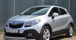 15 849 р. Защита переднего бампера (2 трубыØ63 мм, нержавейка) SLITKOFF Opel Mokka  дорестайлинг (2012-2016)  с доставкой в г. Новочеркасск. Увеличить фотографию 4