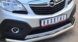 13 699 р. Одинарная защита переднего бампера диаметром 63 мм SLITKOFF Opel Mokka  дорестайлинг (2012-2016)  с доставкой в г. Новочеркасск. Увеличить фотографию 2