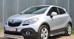 14 949 р. Защита переднего бампера (Ø75х42 мм, нержавейка) Russtal Opel Mokka  дорестайлинг (2012-2016)  с доставкой в г. Новочеркасск. Увеличить фотографию 4