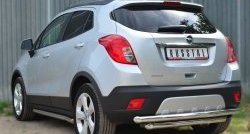 15 399 р. Защита заднего бампера (2 трубы Ø63 мм, нержавейка) SLITKOFF Opel Mokka  дорестайлинг (2012-2016)  с доставкой в г. Новочеркасск. Увеличить фотографию 4