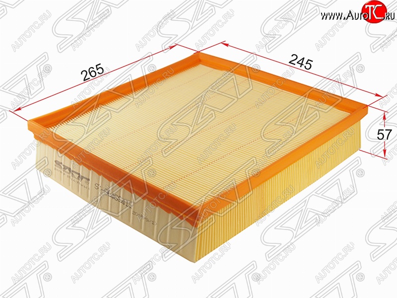 669 р. Фильтр воздушный двигателя SAT (265х245х57 mm)  Opel Omega  B (1994-2004) седан, универсал  с доставкой в г. Новочеркасск