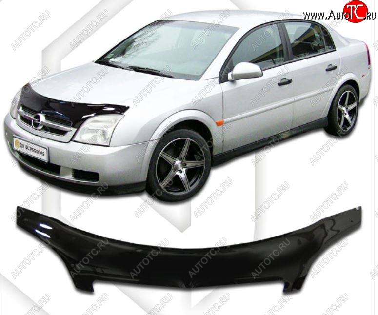 2 489 р. Дефлектор капота CA-Plastiс exclusive  Opel Vectra  C (2002-2006) лифтбэк дорестайлинг, седан дорестайлинг, универсал дорестайлинг (Classic черный, Без надписи)  с доставкой в г. Новочеркасск