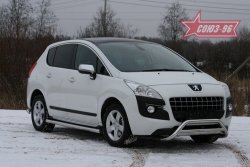 13 319 р. Защита переднего бампера Souz-96 (d60/42) Peugeot 3008 дорестайлинг (2009-2013)  с доставкой в г. Новочеркасск. Увеличить фотографию 2