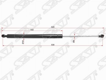 Газовый упор крышки багажника SAT Peugeot (Пежо) 308  T7 (2007-2011), SSANGYONG (Ссан) Kyron (Кайрон) (2005-2016)