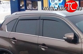 999 р. Комплект дефлекторов окон (ветровиков) 4 шт. Russtal Peugeot 4008 (2012-2017)  с доставкой в г. Новочеркасск