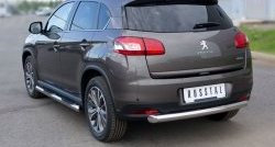 12 299 р. Одинарная защита заднего бампера из трубы диаметром 76 мм SLITKOFF  Peugeot 4008 (2012-2017)  с доставкой в г. Новочеркасск. Увеличить фотографию 2