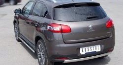 14 999 р. Защита заднего бампера (Ø75x42 мм, нержавейка) Russtal Peugeot 4008 (2012-2017)  с доставкой в г. Новочеркасск. Увеличить фотографию 4