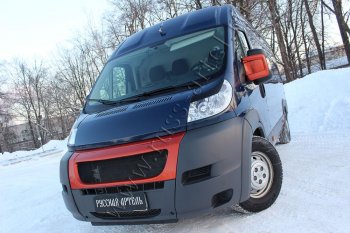 799 р. Реснички на фары (глянец) RA Peugeot Boxer 250 (2006-2014) (Неокрашенные)  с доставкой в г. Новочеркасск. Увеличить фотографию 3