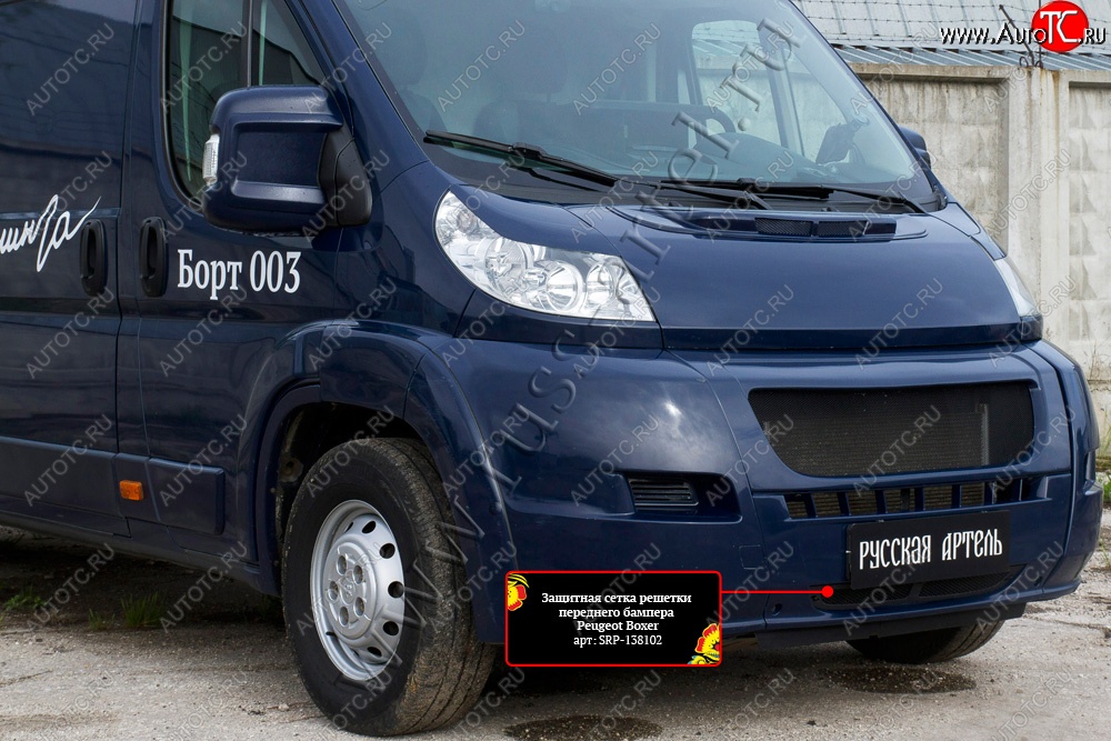 1 199 р. Защитная сетка решетки переднего бампера RA Peugeot Boxer 250 (2006-2014)  с доставкой в г. Новочеркасск