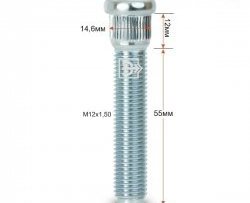 Забивная шпилька 55 мм ступицы Вектор M12 1.5 55 Toyota SW4 дорестайлинг (2005-2011) 