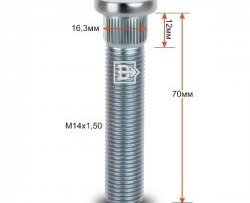 Забивная шпилька 58 мм ступицы Вектор M14 1.5 58 KIA Bongo PU 4- рестайлинг (2012-2025) 