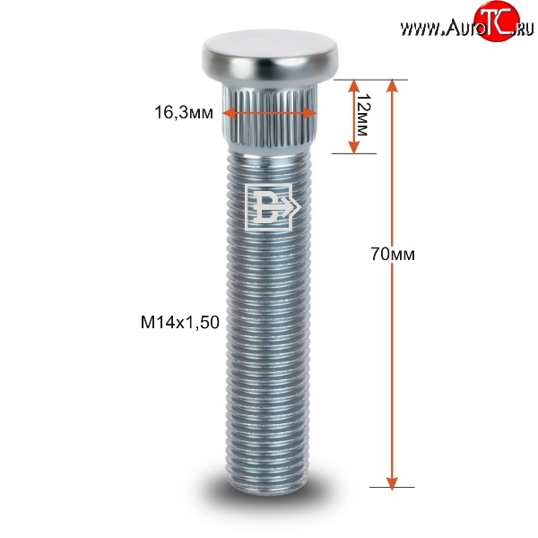 279 р. Забивная шпилька 58 мм ступицы Вектор M14 1.5 58 Audi A4 B6 седан (2000-2006)